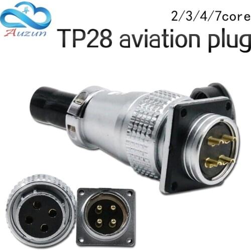Aviation plug socket round connectorTP series 2/3/4/7core diameter 28MM aviation plug