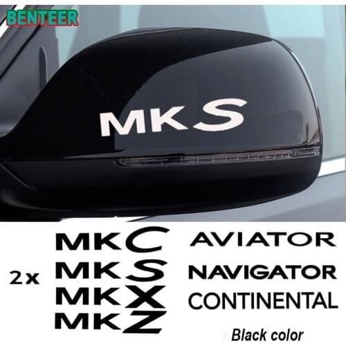 2pcs Car rearview mirror sticker For Lincoln AVIATOR CONTINENTAL NAVIGATOR MKC MKS MKT MKX MKZ Auto Accessories