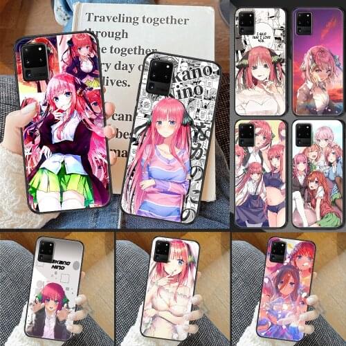 Nakano Nino Anime Phone case For Samsung Galaxy Note 4 8 9 10 20 S8 S9 S10 S10E S20 Plus UITRA Ultra black 3D shell pretty funda