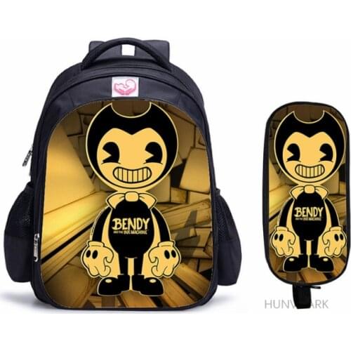 16 Inch 2pcs/Set Bendy Children School Bags Orthopedic Backpack Kids School Boys Girls Mochila Infantil Catoon Bags