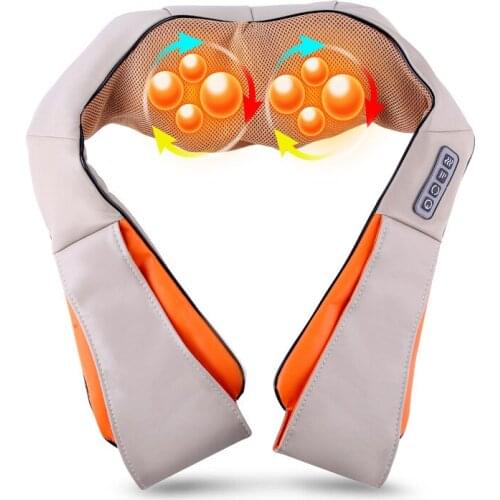 Home Car U Shape Electrical Shiatsu Back Neck Shoulder Body Massager Infrared Heated Kneading Car/Home Massagem roller machine