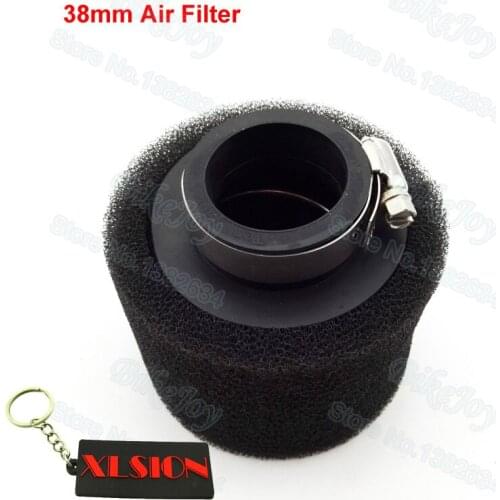 Dual Sponge Foam Air Filter 38mm Black Straight Neck 110cc 125cc Pit Dirt Bike Quad ATV Motor Moped Scooter Motocross Motorcycle