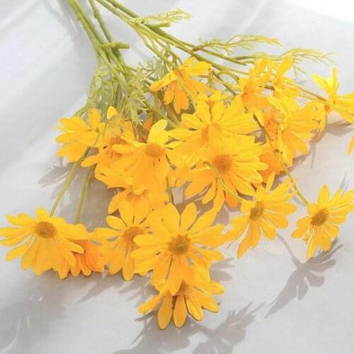 Artificial Flowers Home Decor Household Products Plastic Floral Rayon Margarita Bouquet Daisy Fake Flower For Party Wedding