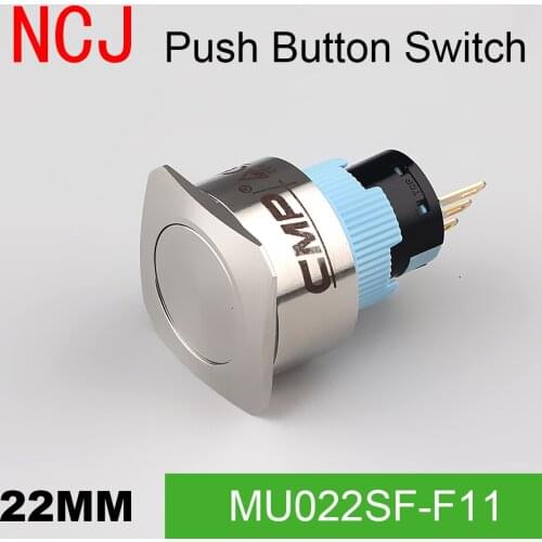 NCJ 22mm Metal Push Button Switch IP67 Maintained Alternate Latching & self-reset Momentary Reset 5A