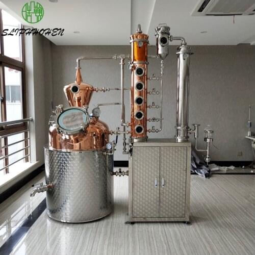 300L Multifunctional Distillation Equipment Brandy Distiller Gin Brewing Equipment TP2 Red Copper Distiller Pot And Column