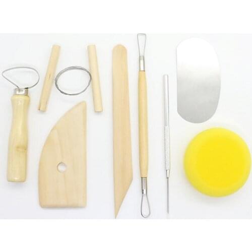 Reusable Home Handwork Clay Sculpture Ceramics Molding Drawing Tools 8pcs/set DIY Pottery Tool Kit LX4919