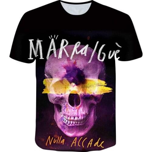 3D Printing Skull Mens T-shirt 2021 Summer New Football Shirt Shirt O-neck Short-Sleeved Shirt