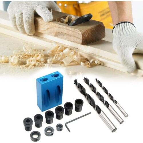 6/8/10mm Wood Drill Furniture Punching Puncher Wood Work Carpentry Tool Set Oblique Hole Locator Manufacturing