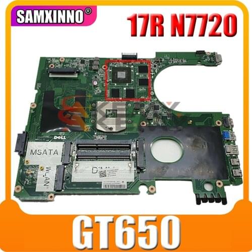 Original Laptop motherboard For Dell Inspiron 17R N7720 7720 5720 Mainboard DA0R09MB6H1 072P0M CN-072P0M SLJ8E GT650