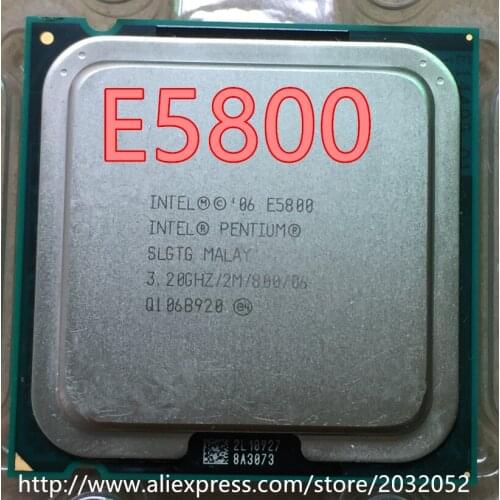 Original lntel Pentium Dual-Core E5800 e5800 CPU Processor (3.2Ghz/ 2M /800GHz) Socket 775