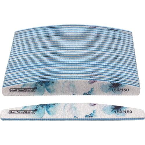 100pcs lime a Ongle Professionel Nail Files 150/150 Colorful Boat Limas Gel Polish Nagelvijl Manicure Acrylic Nails Accessoires