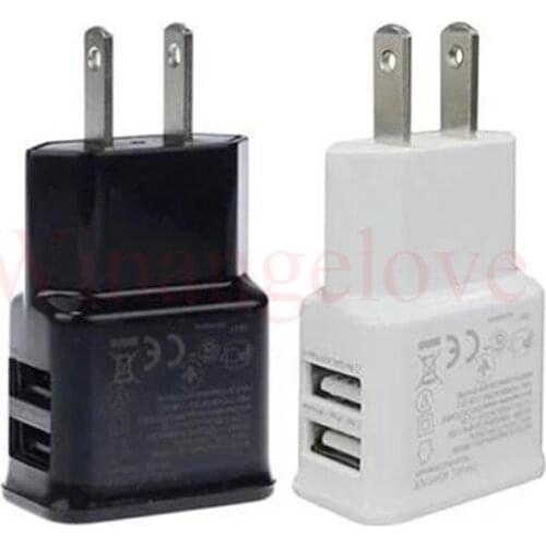 Dual Usb ports 5V 2A Real Capacity US Wall Charger travel Power adapter for samsung s4 s6 s7 edge for iphone