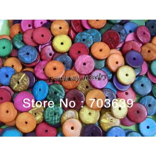 Mixed Color 20mm Coconut Beads For DIY Fashion Findings 200pcs Wholesale