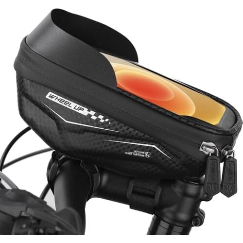 Touchscreen Bicycle Handlebar Bag Rainproof Cycling Bag Frame 6.5inch Top Tube Mobile Phone Case With Sun Visor Bike Accessories
