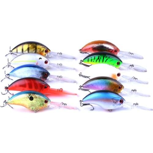 10PCS Hot Sales 9cm/13g/6# Hooks Plastic Bionic Fishing Lures Crankbait CB043-X