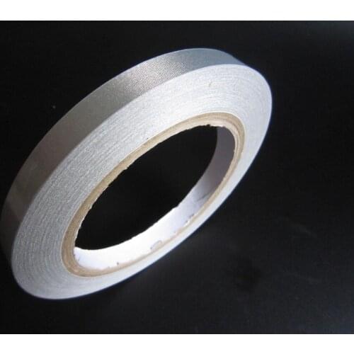 1x 19mm* 20 meters Silver Plain Sticky Conductive Fabric Tape for Laptop LCD OPP Mobile Phone Cable Wrap EMI Shielding