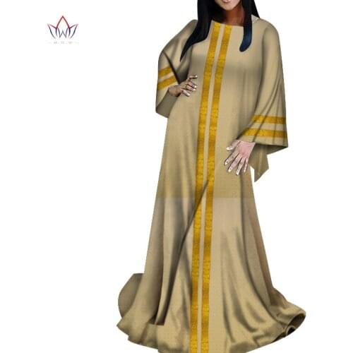 2021 BintaRealWax African Clothing Traditional Autumn Dress Floor-length Robe Maxi Dress Women Gowns Comfortable Dresses WY8424