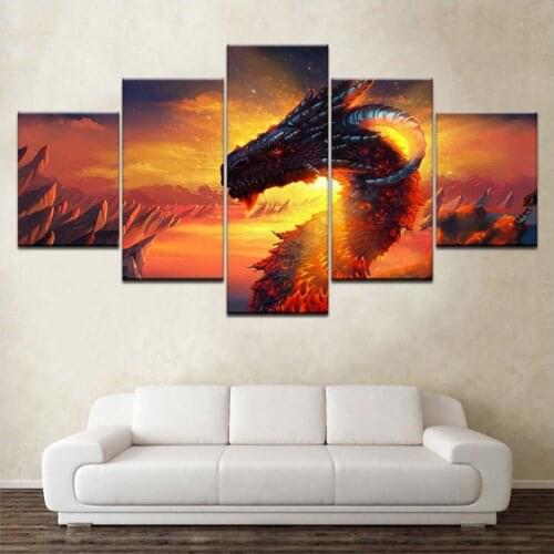 5pcs 5D Diamond Mosaic Diamond Embroidery Beads Flame dragon Full diy Diamond Painting Cross Stitch Wedding DecorationZP-2463