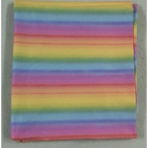 50x105cm Rainbow Color Colorful Stipe Printed Cotton Fabric Stripe Fabric Patchwork Cloth Bag Party Home Decor