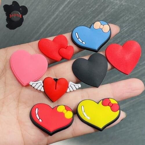 8PCS PVC Cute Fridge Magnets Kawaii Red Pink Black Blue Wing Heart Bow Refrigerator Magnetic Sticker Kids Gifts Stationery Toys