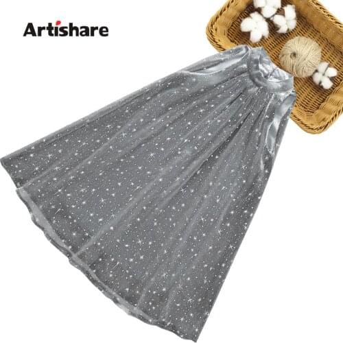 Kids Dresses For Girls Star Pattern Dresses For Girl Mesh Pricness Dress For Children Casual Childrens Clothing 6 8 10 12 1
