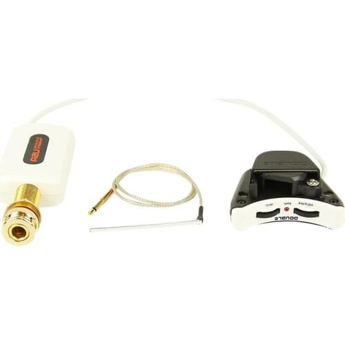 DOUBLE A2U Ukulele Pickups Dual Channel Active System Non-Directional Microphone Built Into Preamp Piezo Under Saddle Pickups