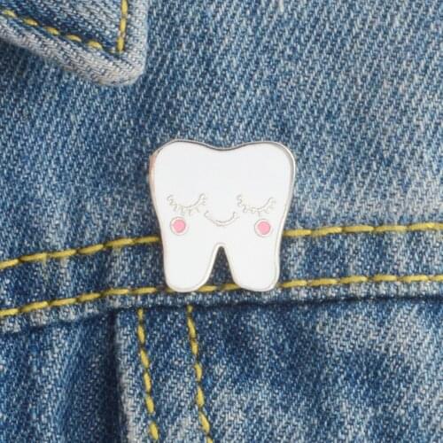Teeth Enamel Brooch bag accessories wholesale Cartoon Brooches Badge women pins