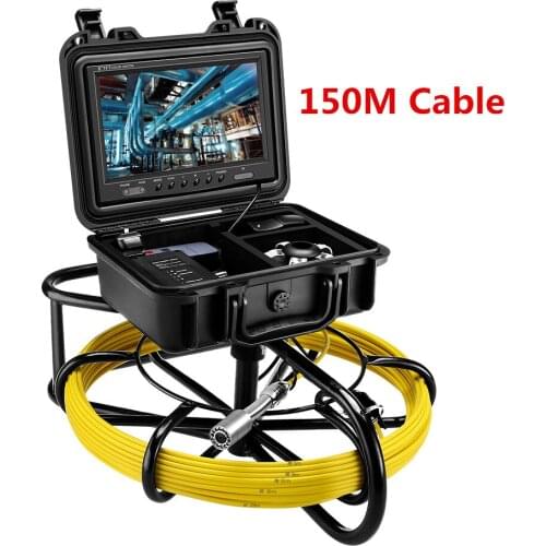 Eyoyo Pie Pipeline Endoscope Inspection Video Camera 150M Industrial Sewer Drain 9 Inch LCD Drain Sewer Endoscope Inspector