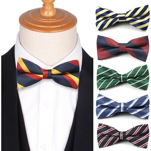 Striped Bow Tie For Men Women Classic Suits Bowtie For Party Wedding Adult Mens Bow ties Cravats Adjustable Boys Tie Bow knot