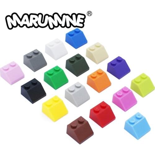 Marumine 30PCS 2x2 Slope Brick Bulk Parts 3039 MOC Classic Building Blocks Roof City Part Creator Educational DIY Toy for Kids