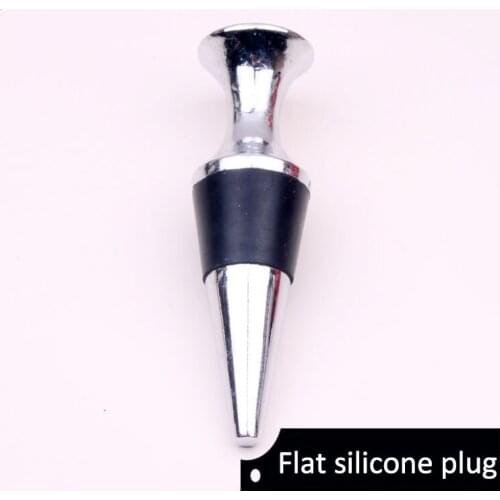 Kitchen Gadgets Zinc Alloy/Silicone/Cork Silver Wine Pourer Stopper Flat/Round Head Party Decoration Bottle Cap 1Pcs