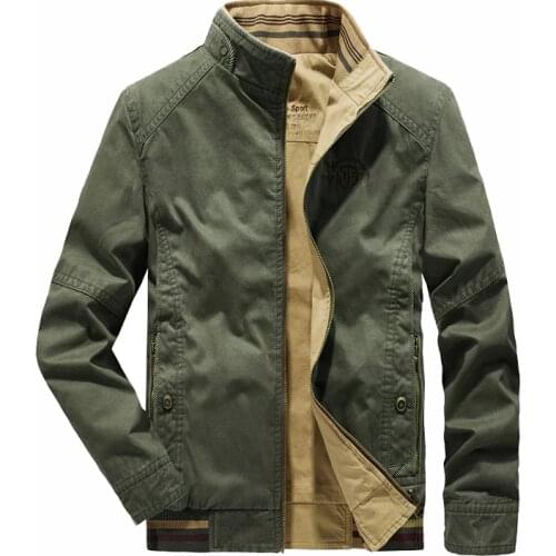 Autumn Winter Jacket Men Coats Military Jacket Male Double-sided Loose Jaqueta Masculina Pure Cotton Windbreaker Plus Size 8XL
