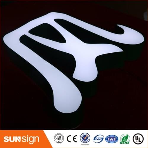 Store front lit led channel letter sign