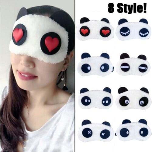 Cartoon Panda Sleep Mask Natural Sleeping Eye Mask Eyeshade Cover Shade Eye Patch Soft Portable Blindfold Travel Eyepatch