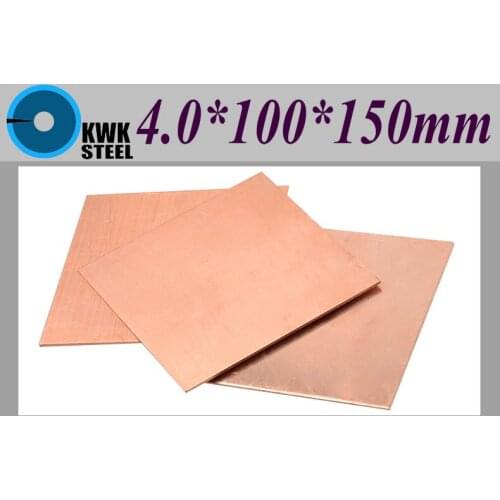 Copper Sheet 4*100*150mm Copper Plate Notebook Thermal Pad Pure Copper Tablets DIY Material