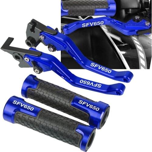 Motorcycle CNC Brake Clutch Levers Handlebar Grips For SUZUKI SFV650 GLADIUS SFV 650 2009-2016 2010 2011 2012 2013 2014 2015