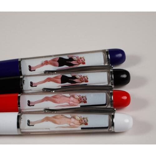 CAN BE CUSTOMIZED BACKGROUND TIP N STRIP STRIPPED FLOATING GIRL PEN
