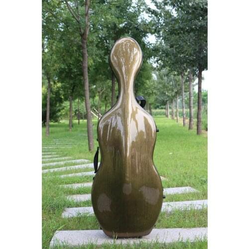 New 4/4 Cello case fiber Composite light strong Hard Case 4/4 yinfente Brand can put two cello bows