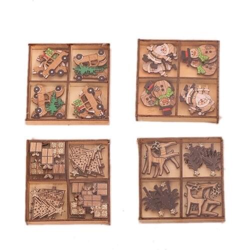 Adornos Navidad 2021 Natal Christmas Tree Decoration Wooden Christmas Drop Qrnament