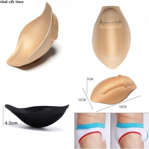 1Pc Fashion Mens Underwear Sexy Briefs Shorts Jockstraps Soft Bulge Enhancer Cup Insert For Swimwear Panties Sponge Pouch