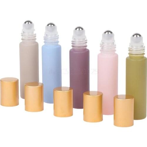 1X 10ML Thick Glass Essential Oils Roll On Bottle Metal Roller Ball Perfume