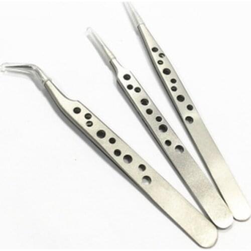 1PCS Anti-Static Eyebrow Tweezers Professional Stainless Steel Eyelash Extension Tweezer Tool Cosmetics Makeup Tools