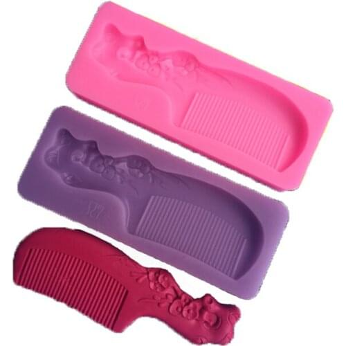 1PCS Comb Shape Silicone Cake Mold Fondant Mold, Jelly,Candy, Chocolate soap Mold, Decorating Bakeware FM1017