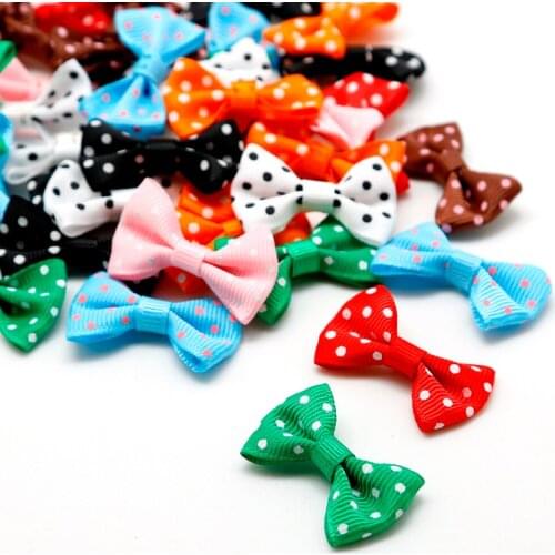 100Pcs 4x2.5cm Mini Satin Ribbon Bow-knot Home Handmade DIY Craft Scrapbooking Wedding Decoration Sewing Accessories
