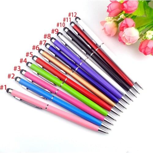 1000pcs Universal 2in1 Stylus Drawing Tablet Pens Capacitive Screen Touch Pen for Mobile Android Phone Smart Pencil Accessories