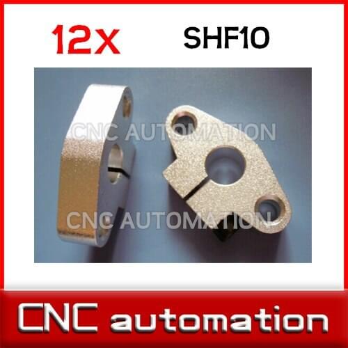 12pcs SHF10 10mm Aluminum Linear Rod Rail Shaft Support CNC Router