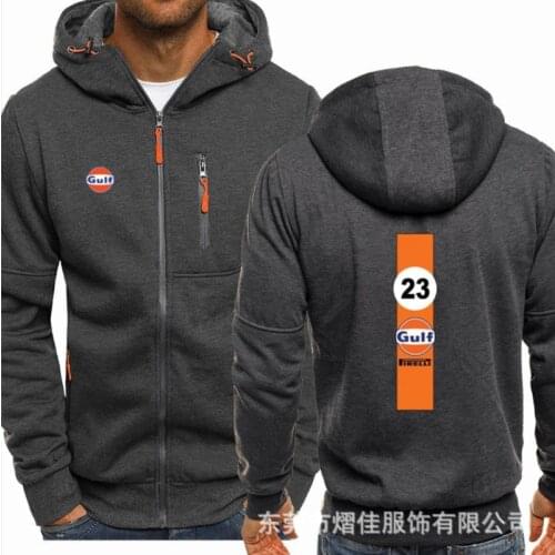 2021 fashion mens Spring New motorcycle GULF Hoodie cotton casual zipper mens Hoodie