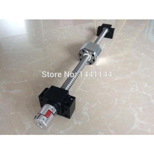 3set SFU2010- 200mm ball screw with ball nut +3set BK15 / BF15 Support +3pcs 2010 Nut housing +3pcs 12*8mm Coupling