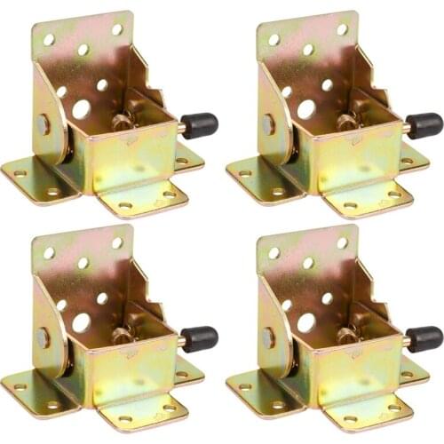 4Pcs/Set Iron Locking Folding Table Chair Leg Brackets Hinges For Home Furniture Leg Folding Hinge Bracket Hardware Tool