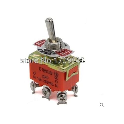 4pcs, DPDT ON/OFF/ON Industrial Toggle Switches 1322 Double pole Double throw